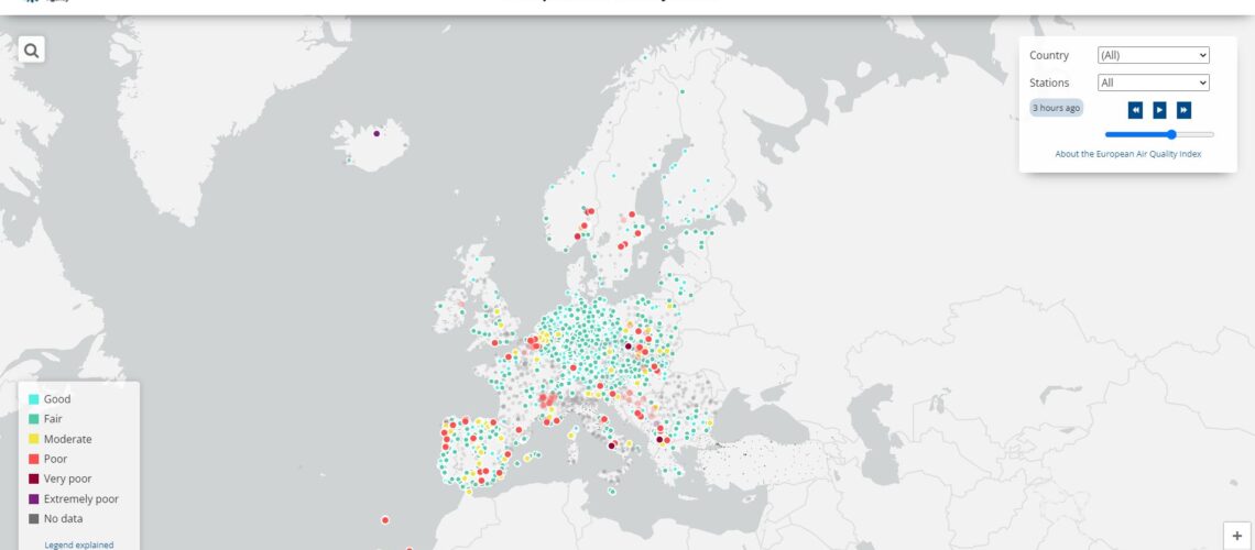 Neconcordanțe platforma națională – platforma europeană de monitorizare și informare a calității aerului